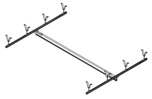 H 3x4x45cm (railes)