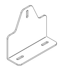 [H8/8L (60A344)] Fijación a pared larga RAL 9003