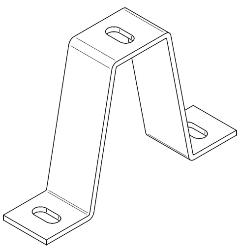 [H8/6-115 (60A364)] Fijación a forjado 115mm Lacado Blanco RAL 9003