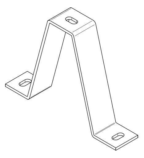 [H8/6-180 (60A381)] Fijación a forjado 180mm Lacado Blanco RAL 9003
