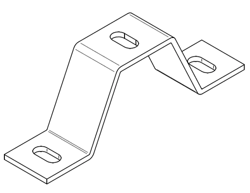 [H8/6-60 (60A362)] Fijación a forjado 60mm Lacado Blanco RAL 9003